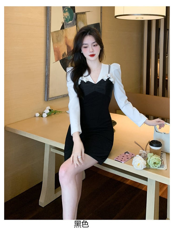 【dress】人気を独占中 エレガントデートワンピース着瘦せ　M17453
