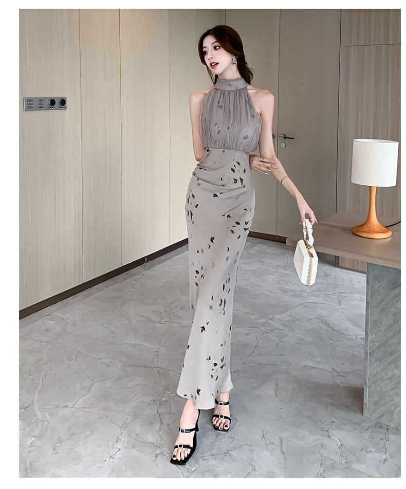 【dress】ノースリーブ切り替えワンピース　M24298