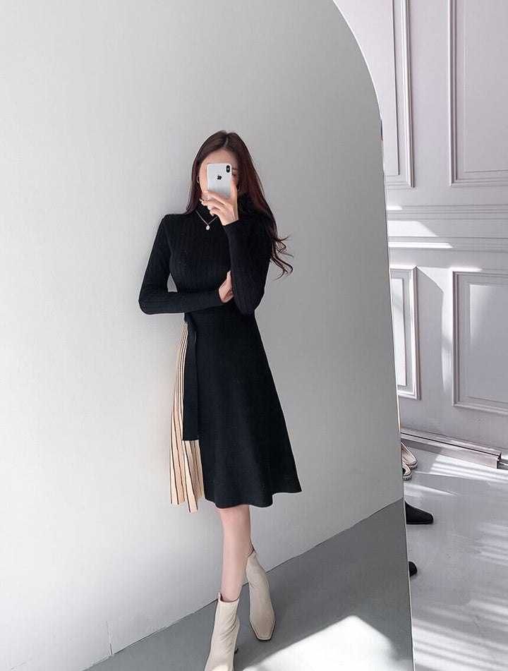 【dress】ドッキングニットワンピース　M17898