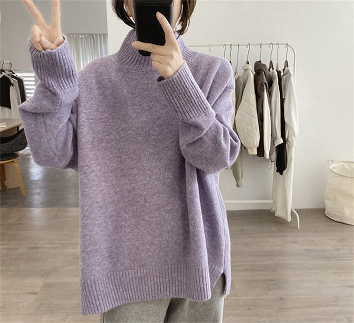 【tops】無地ニットセーター　M26775