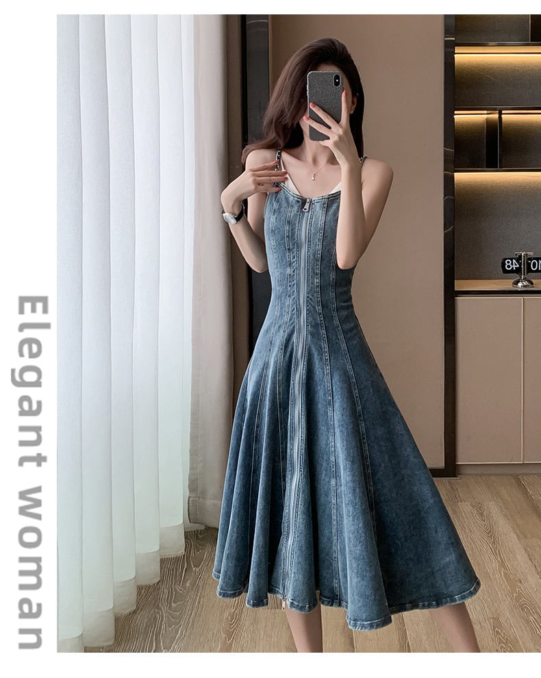 【dress】デニムキャミワンピース　M24564