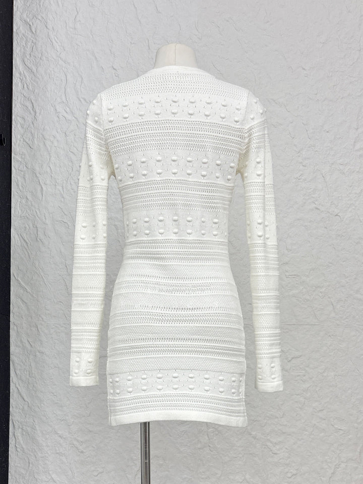 【dress】透かしニットワンピース Q9294