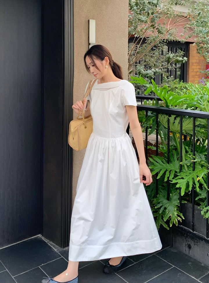 【dress】2色展開ロングワンピース Q8654