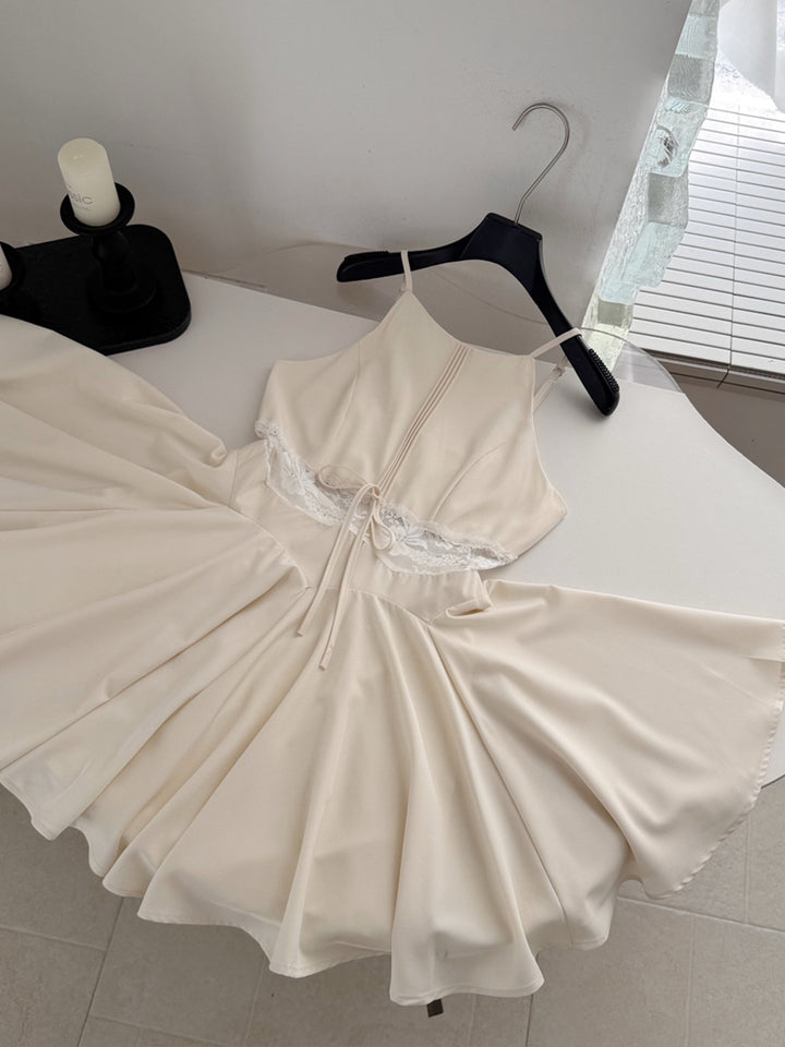 【dress】レースドッキングミニワンピース Q8681