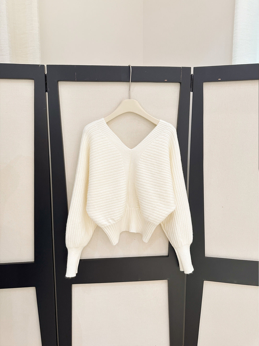 【tops】Vネックニットトップス Q9245