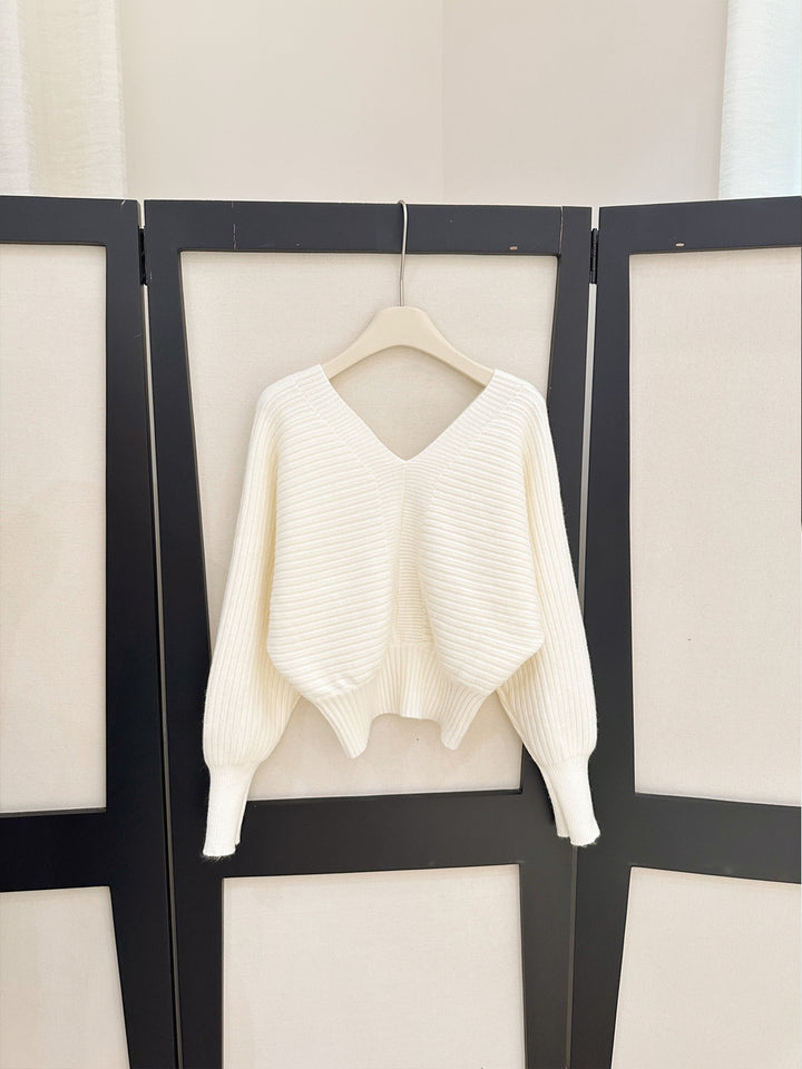 【tops】Vネックニットトップス Q9245