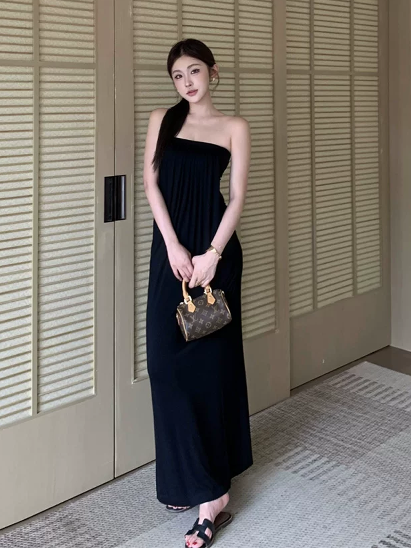 【dress】ロングチューブドレス Q8614