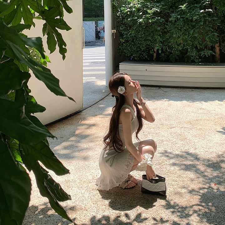 【dress】クロスレースドッキングミニワンピース　N3220