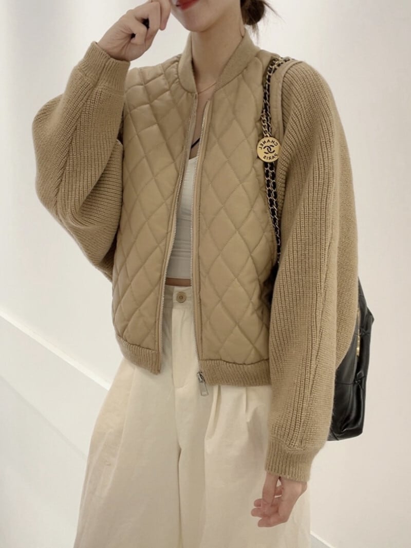 【outer】切り替えニットカーデ　M26761