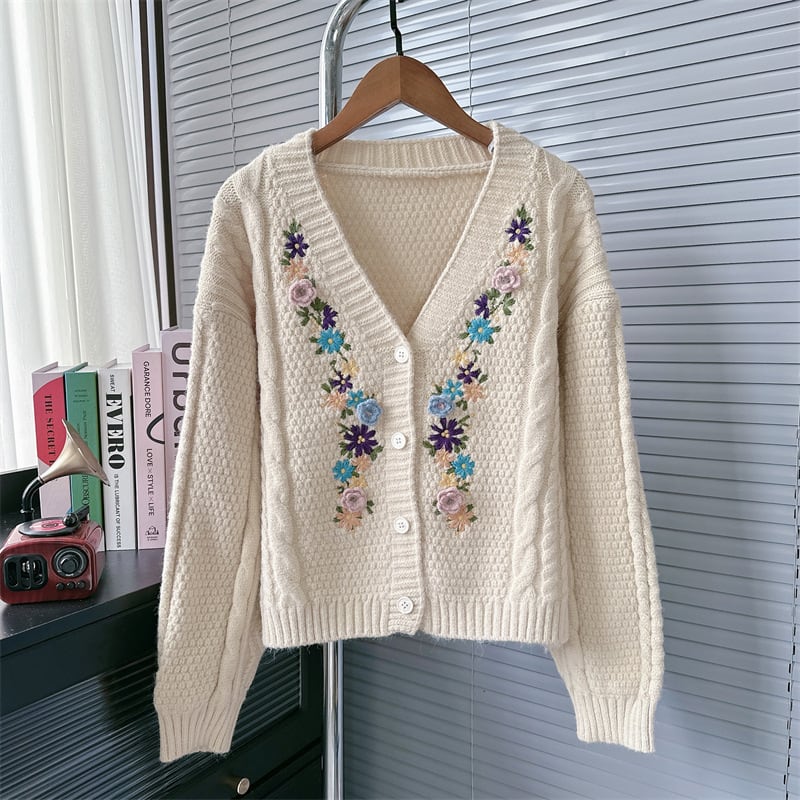 【outer】Vネックニットカーデ　M26632