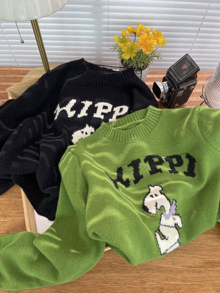 【tops】ジャカードニットセーター　M26686