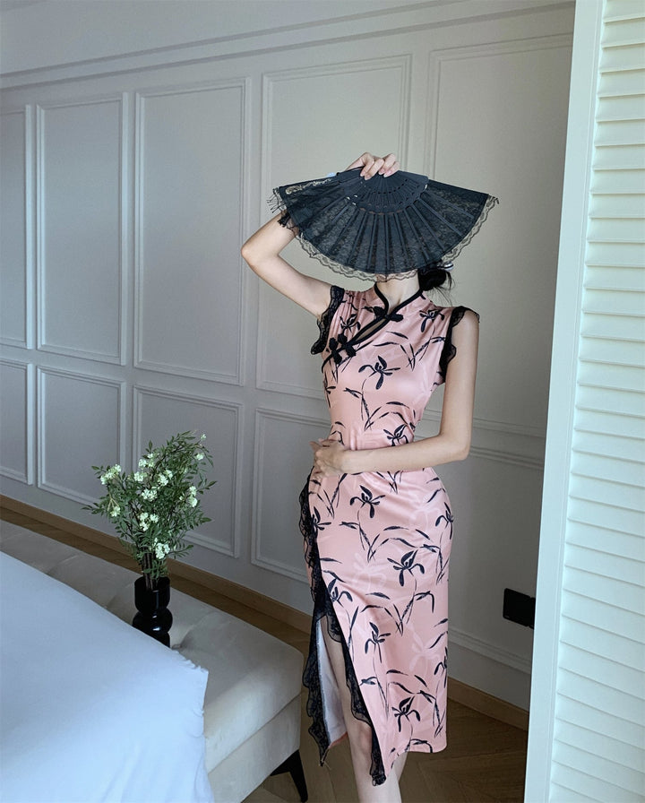 【dress】美人度アップレース切り替えデートワンピース　M17172