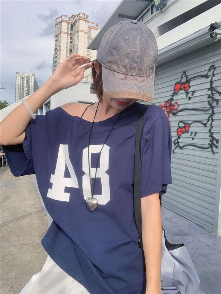 【tops】プリントTシャツ　M25173