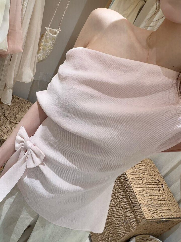 【tops】リボンニットトップス  N3552