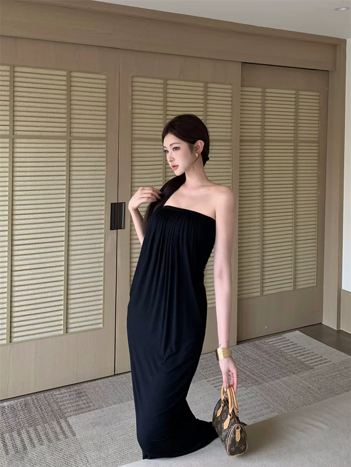 【dress】ロングチューブドレス Q8614