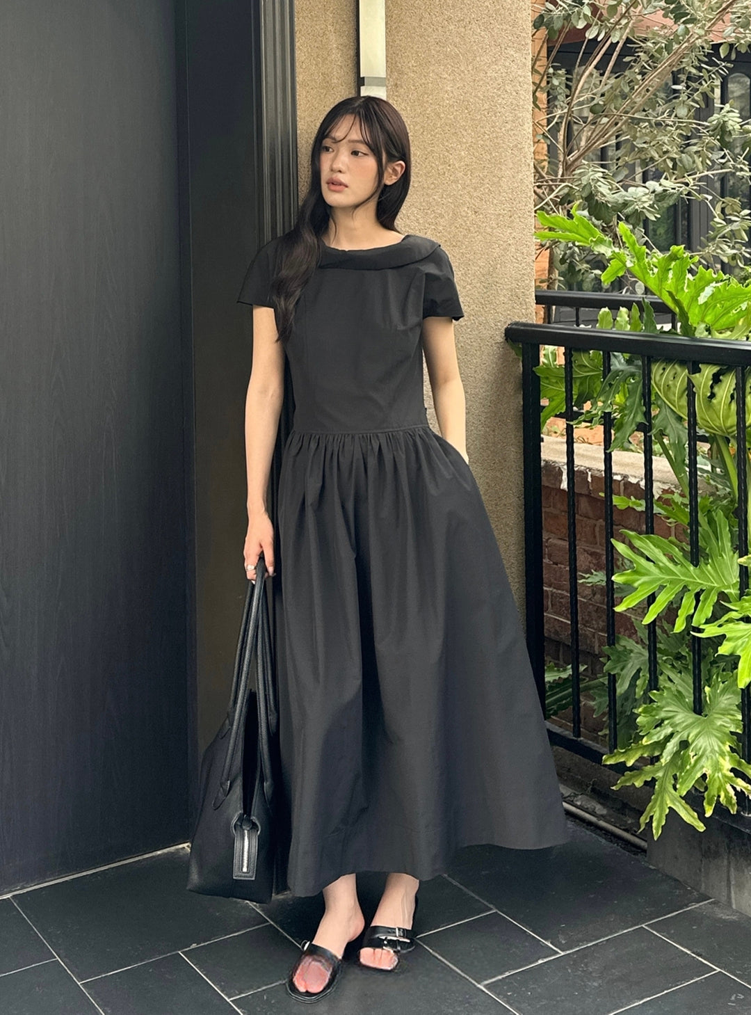 【dress】2色展開ロングワンピース Q8654