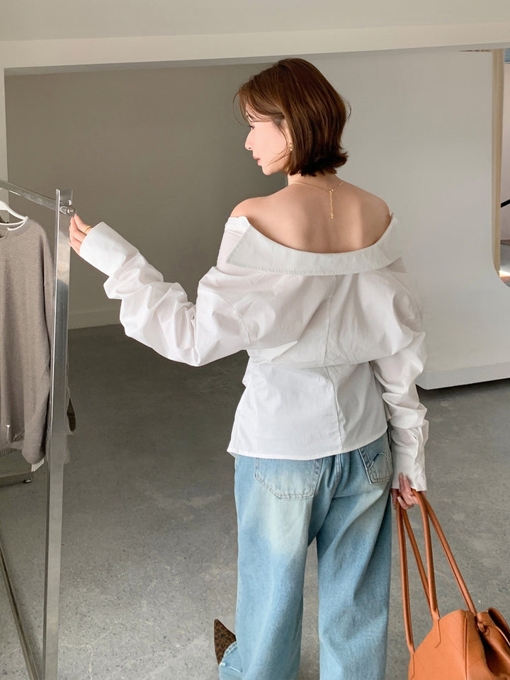【tops】2WAYクロスシャツ Q9042