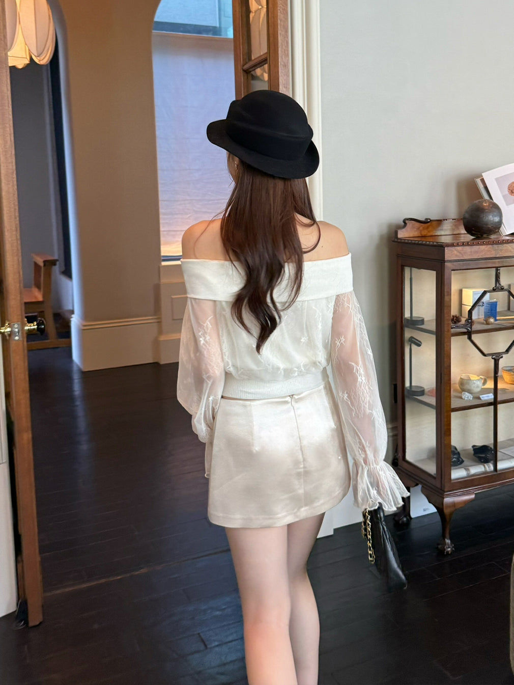 【tops】レースドッキングニットトップス Q9104