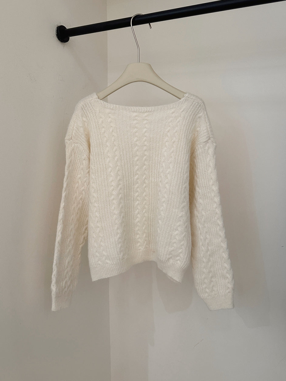 【tops】マフラー付きニットトップス Q9239