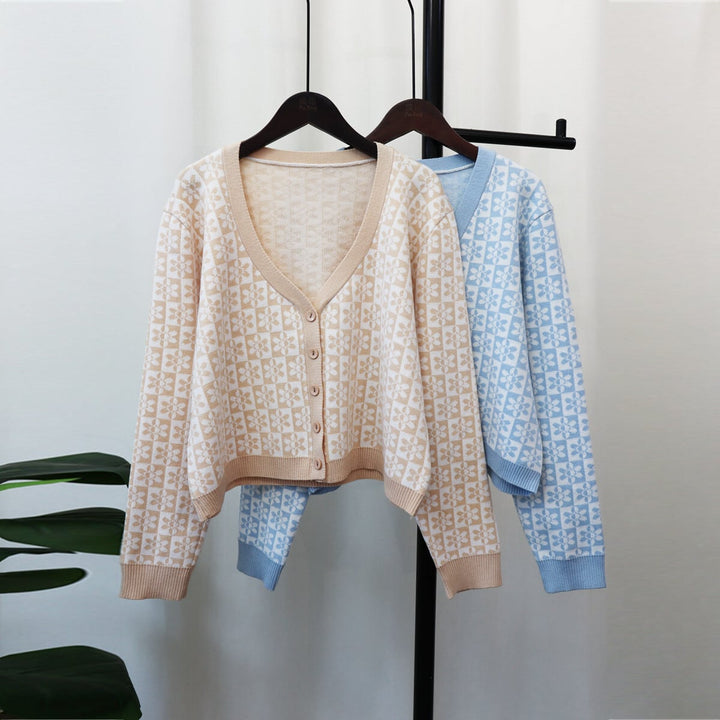 【outer】Vネックニットカーディガン　M18066