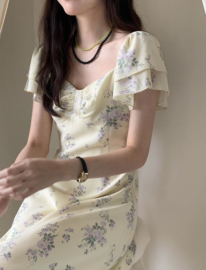 【dress】花柄ワンピース　M25113