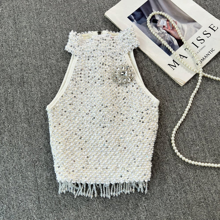 【tops】キラキラノースリーブトップス　M23937