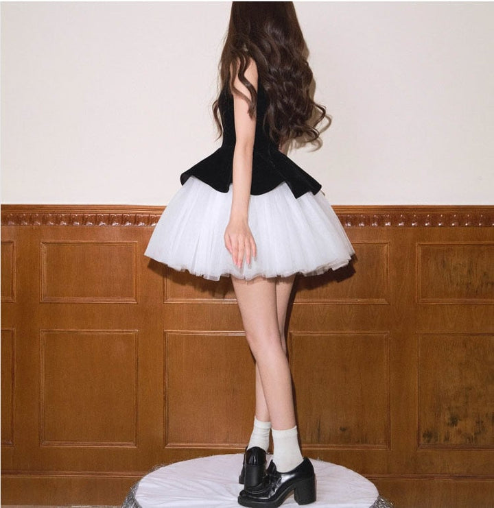 【dress】ドッキングノースリーブワンピース　M30007
