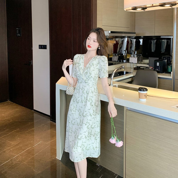 【dress】花柄ワンピース　M22275