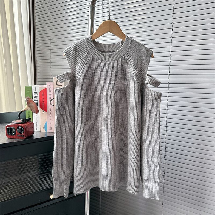 【tops】オフショルダーニットセーター　M18715