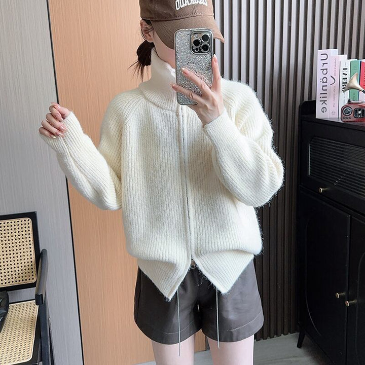 【outer】ファスナーニットカーデ　M27636