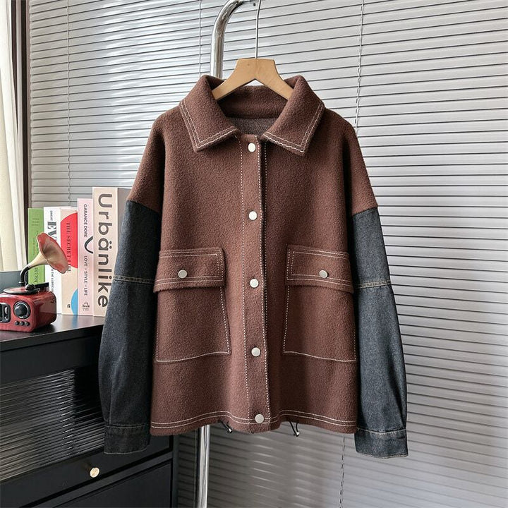 【outer】デニムドッキングカーデ　M18353