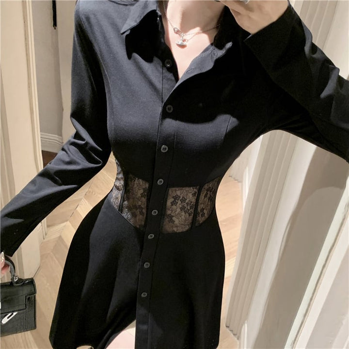 【dress】ウエストレースワンピース　M26139