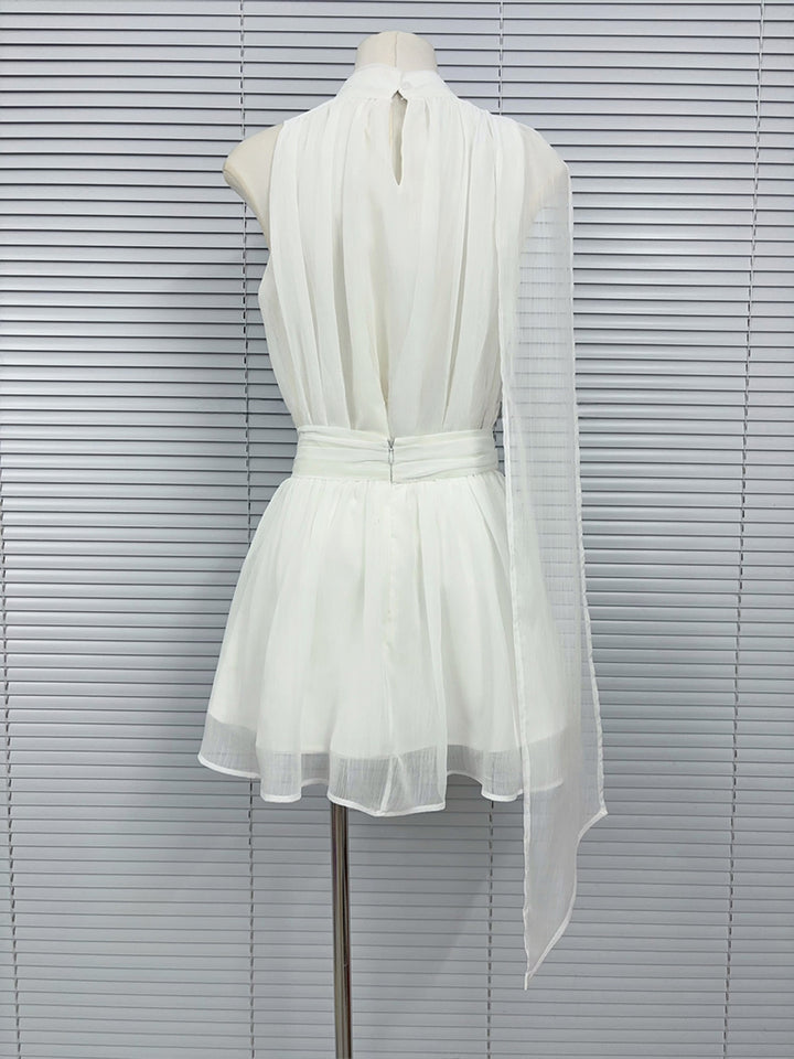 【set】ノースリーブトップス×ミニスカートセット Q8822