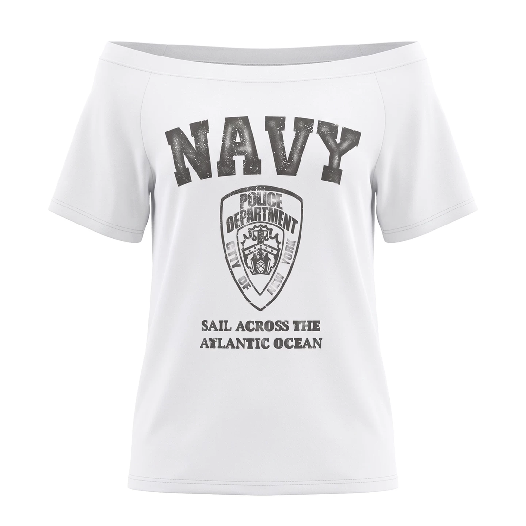 【tops】2色展開オフショルダーTシャツ Q8564