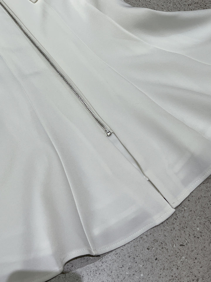 【set】オフショルダートップス×チュールミニスカートセット Q8676