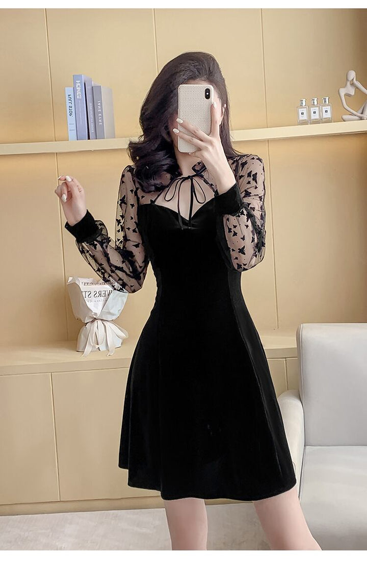 【dress】チュールコンビデートワンピース　M28736