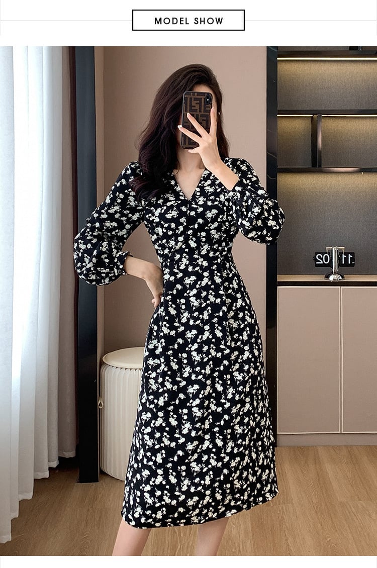 【dress】今季マストバイスウィート花柄ワンピース　M17301