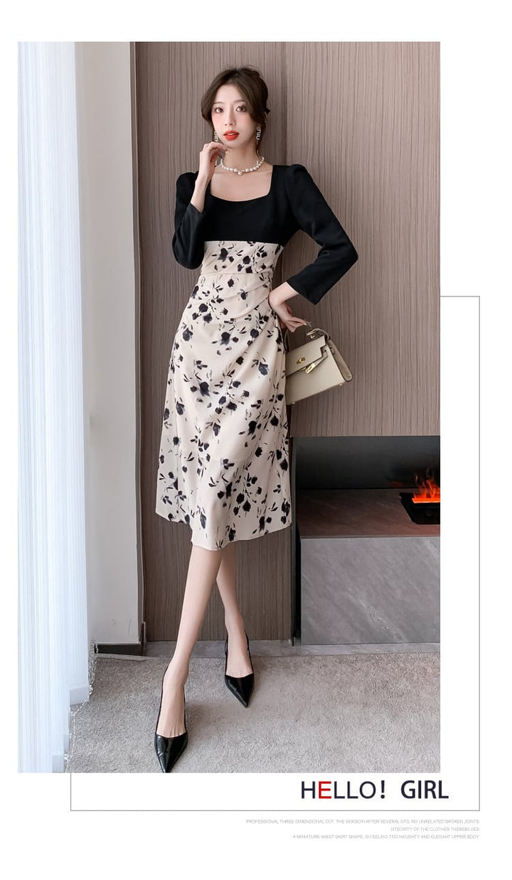 【dress】高級感 chicエレガント切り替えデートワンピース　M17481