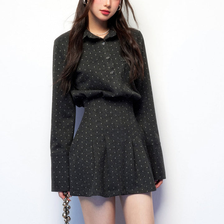 【dress】ドット柄ミニワンピース　N3483