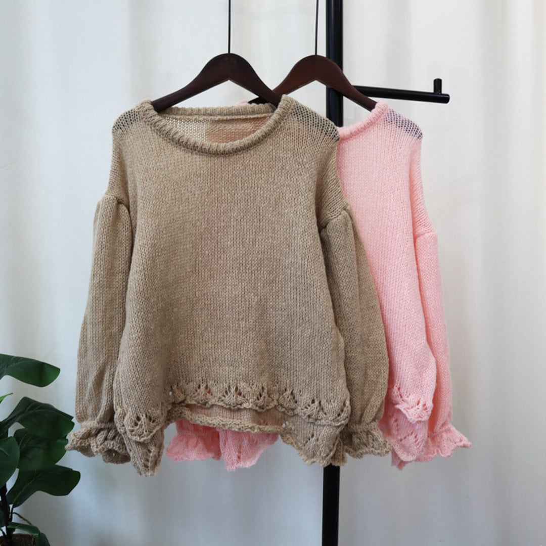 【tops】クルーネックニットセーター　M26706