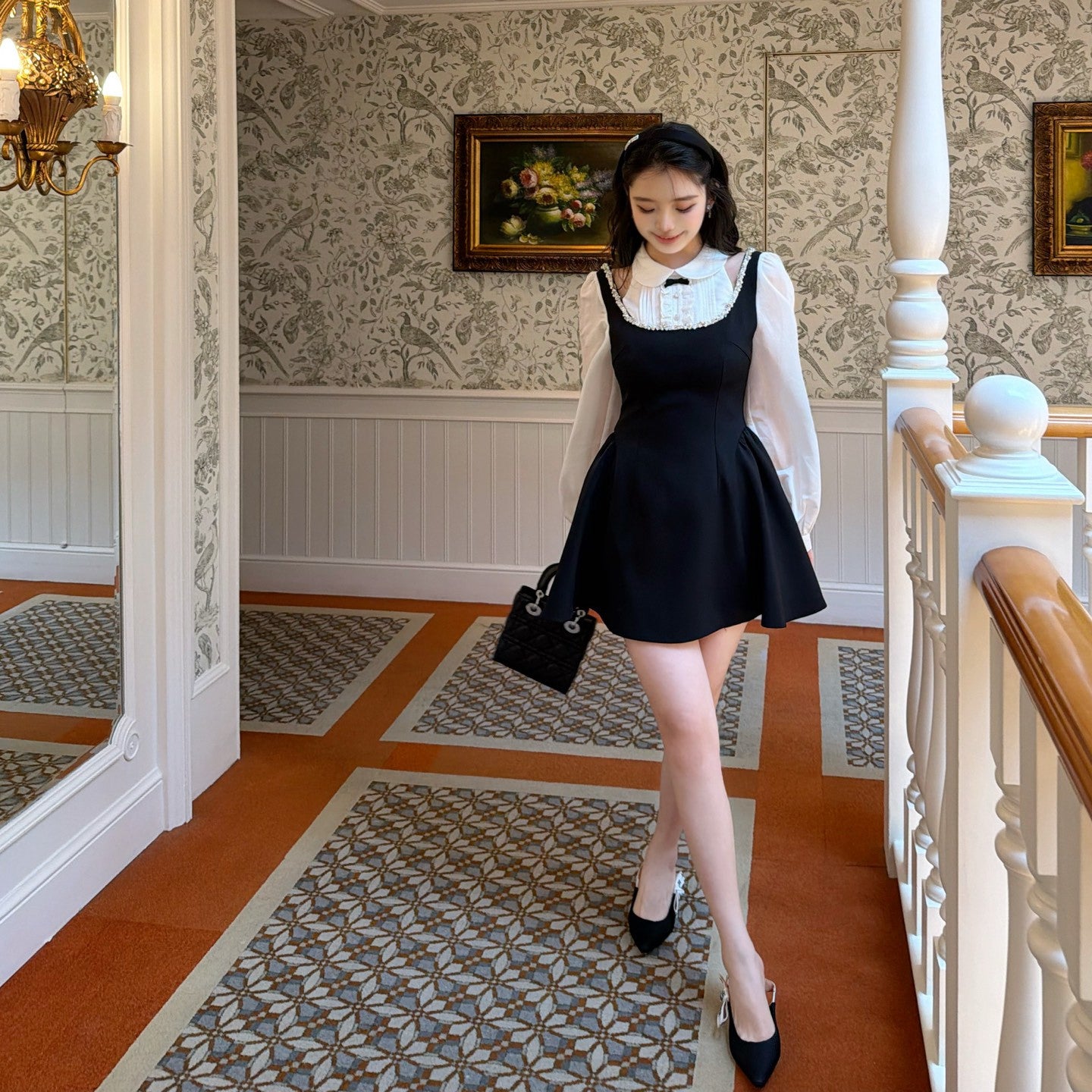 dress】ショルダーオーポンドッキングミニワンピース N3766 – NANASTYLE