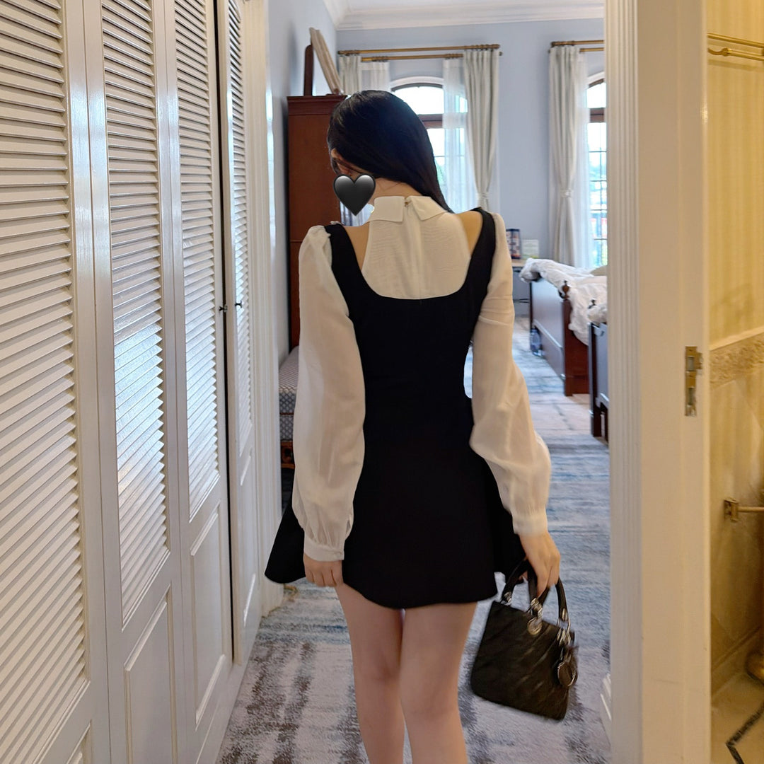 【dress】ショルダーオーポンドッキングミニワンピース   N3766