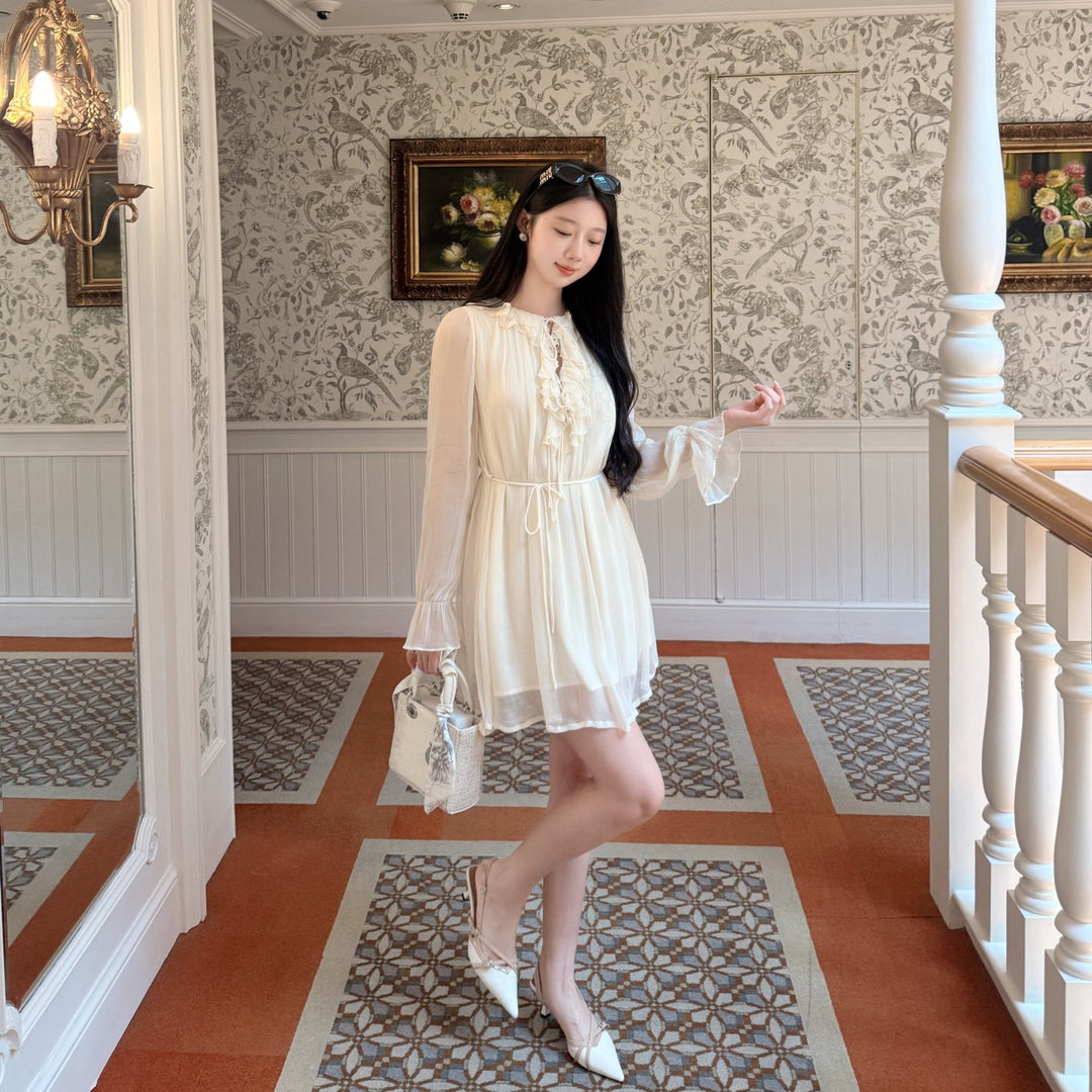 【dress】フリルミニワンピース   N3768