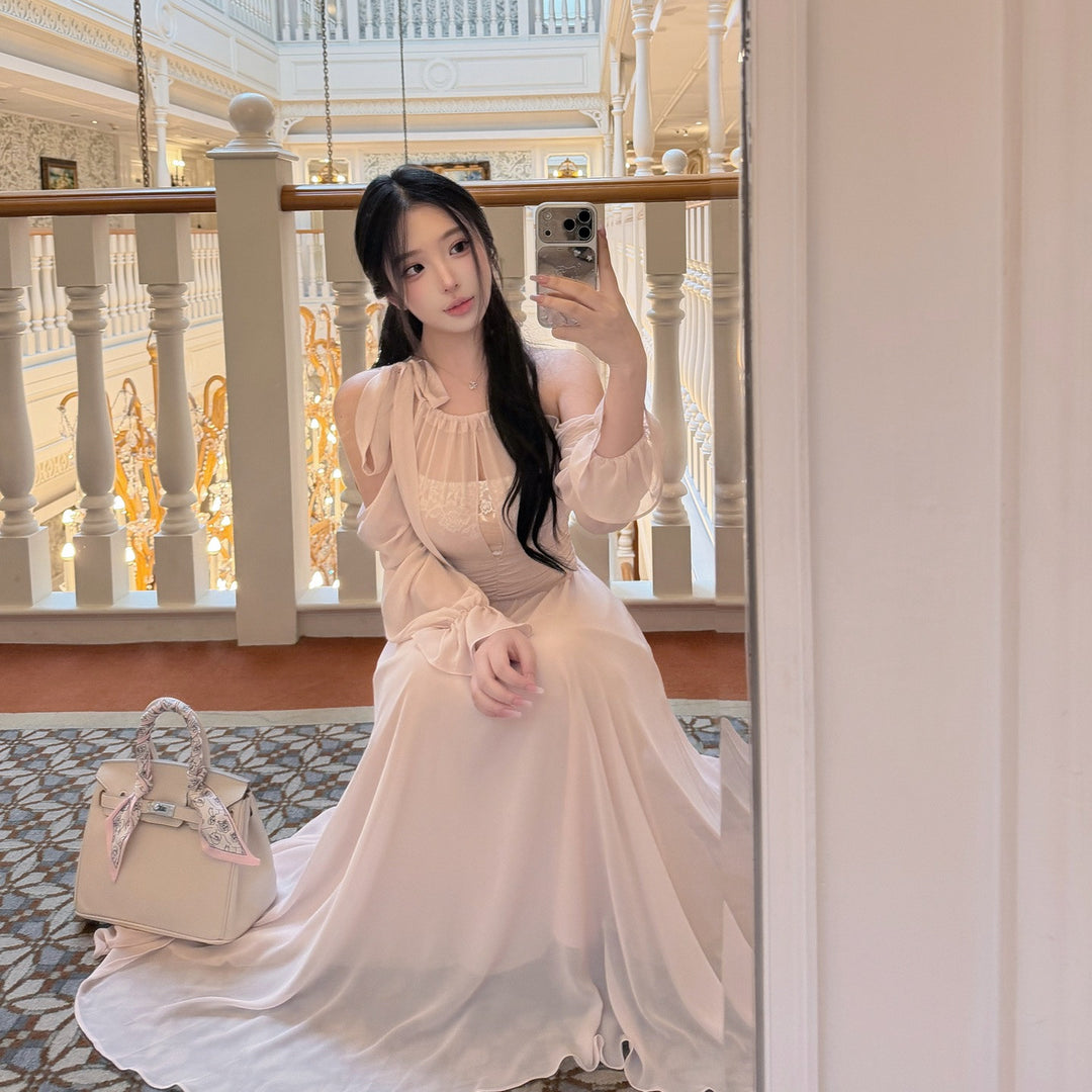 【dress】オフショルロングワンピース   N3769