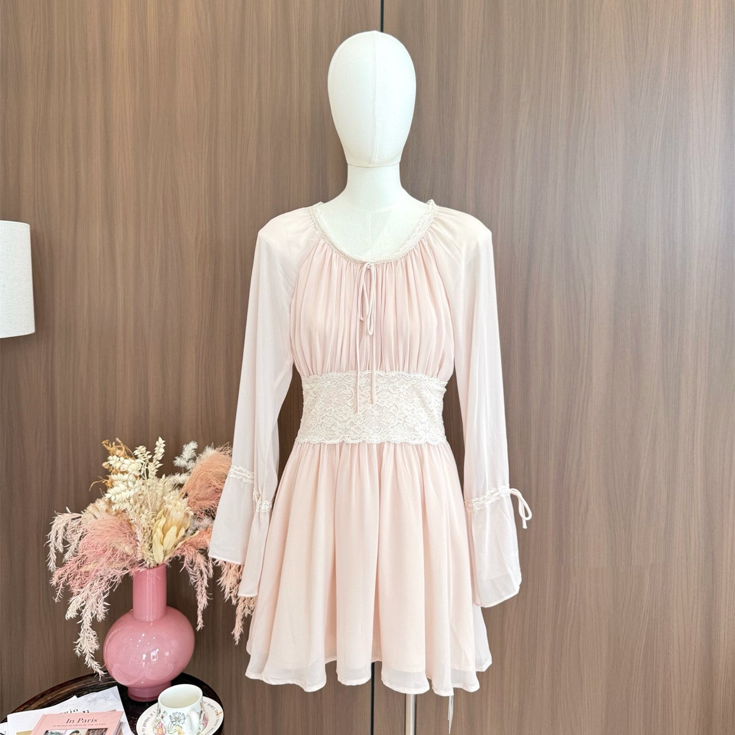 dress】ウエストレースミニワンピース N3770 – NANASTYLE