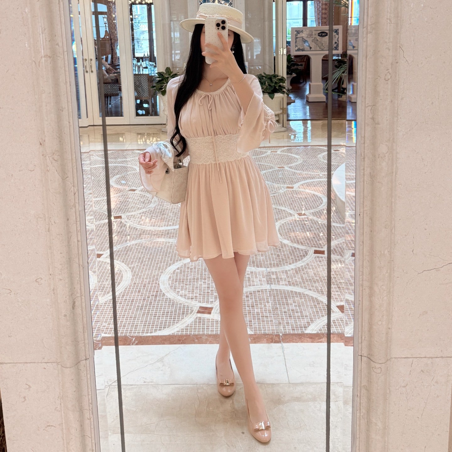 dress】ウエストレースミニワンピース N3770 – NANASTYLE