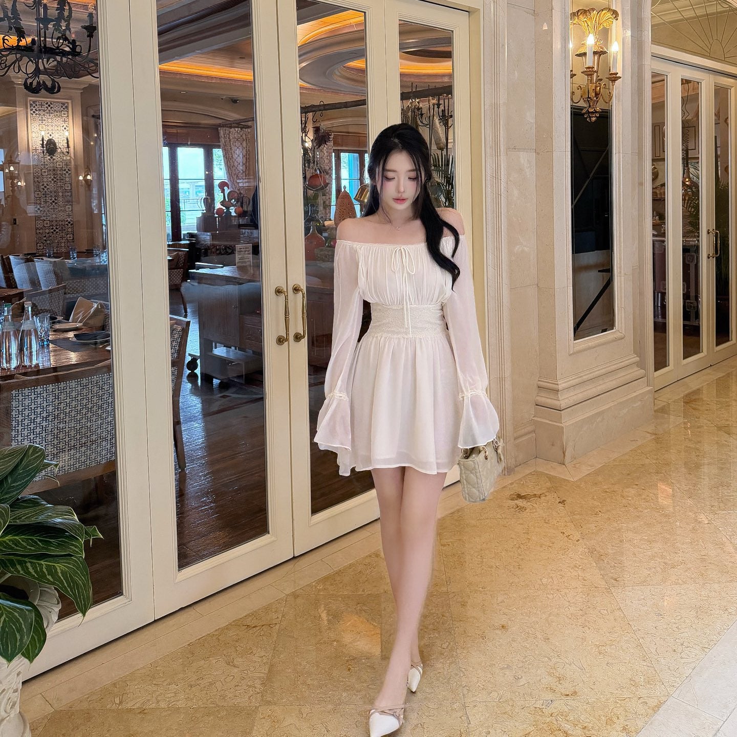 dress】ウエストレースミニワンピース N3770 – NANASTYLE