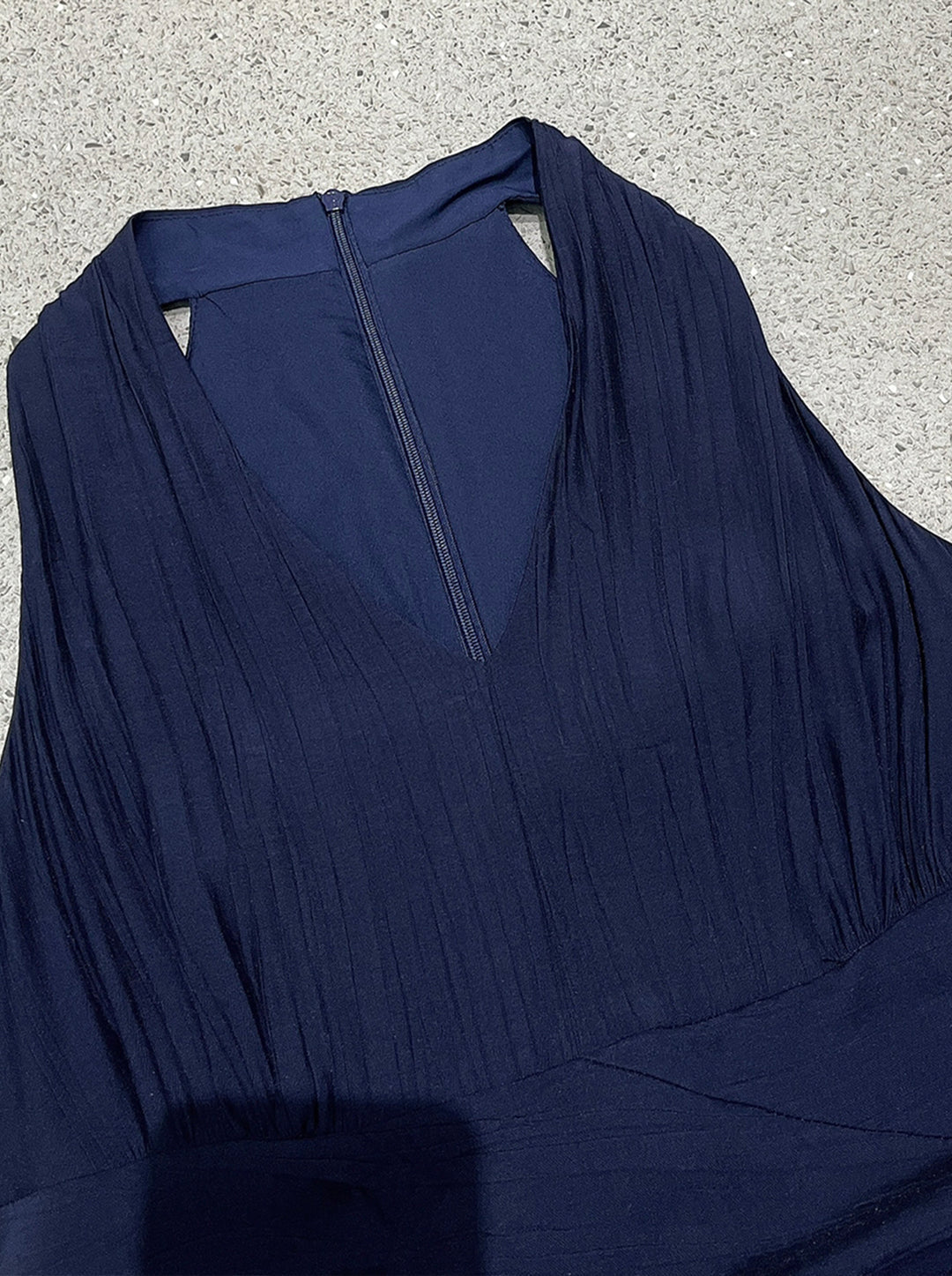 【dress】ノースリーブAラインロングワンピース Q8673
