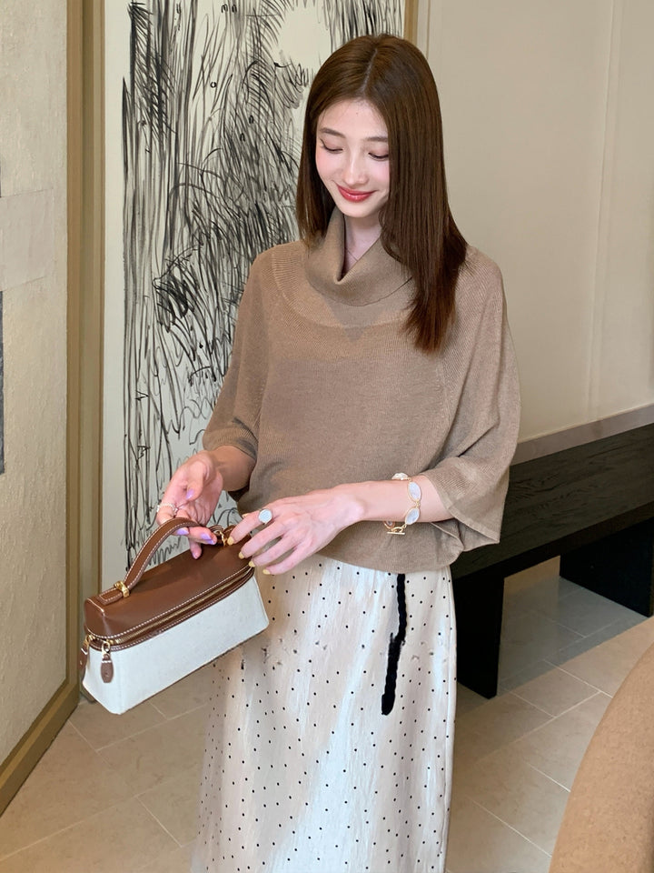 【tops】バットウィングスリーブニットトップス Q8997