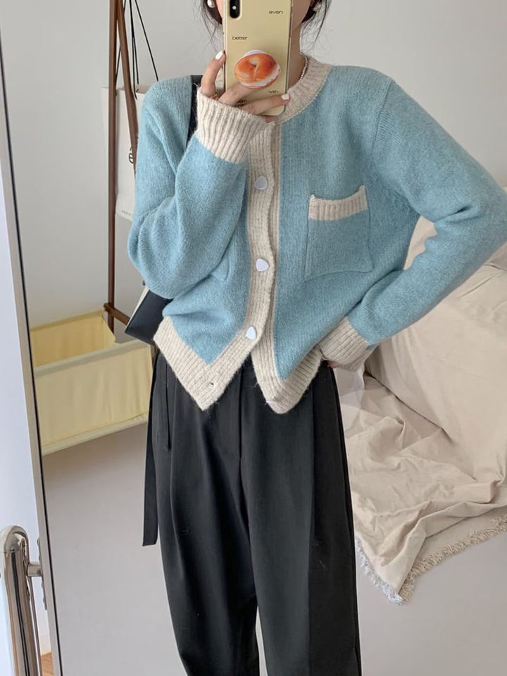 【outer】クルーネックニットカーデ　M17985